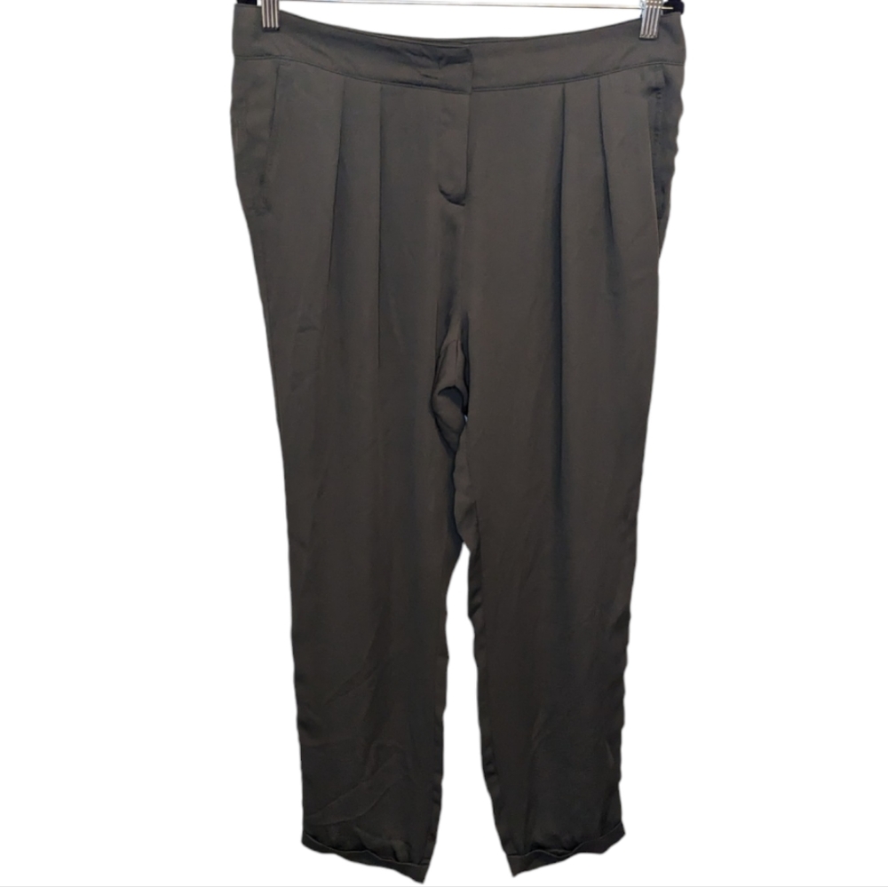 Max & Co Women's Green Pleated Long Trousers 🌿